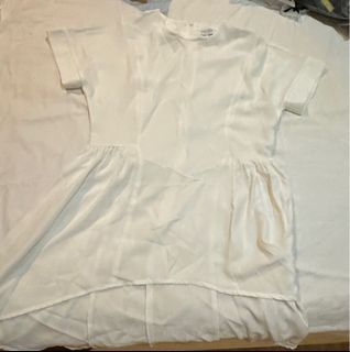 (16) Long Blouse Dress Zalora White