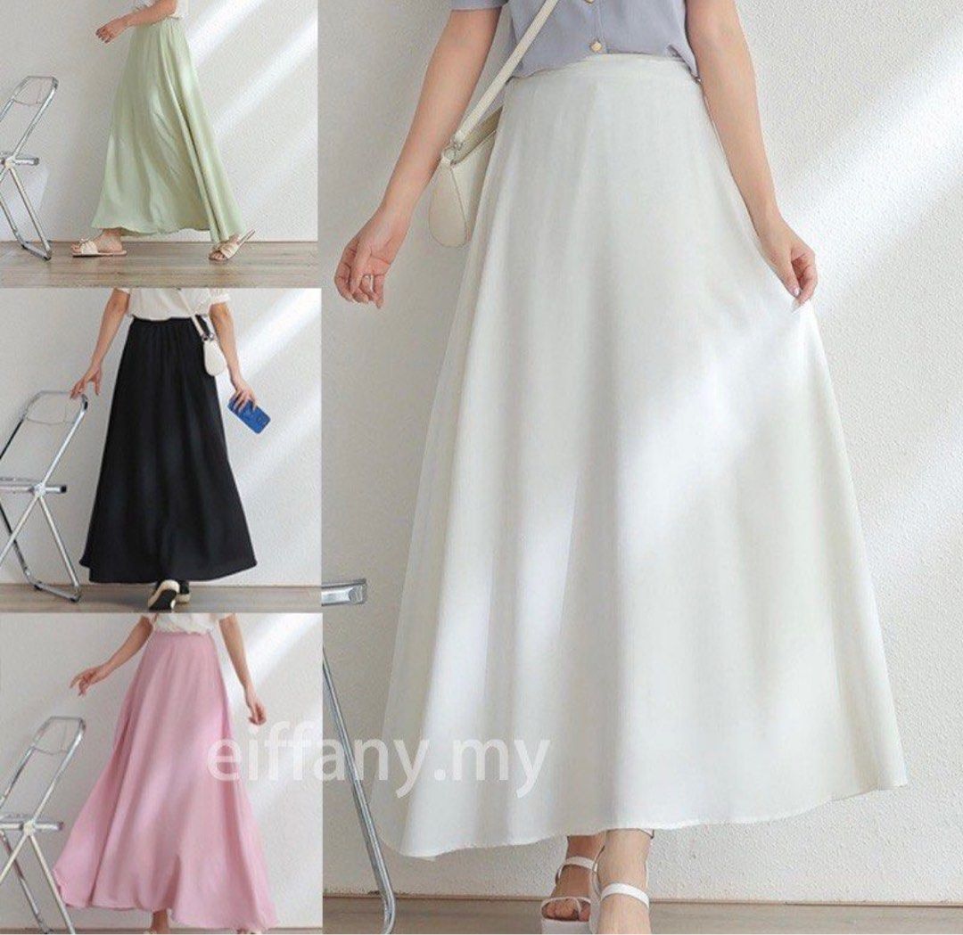High waisted long chiffon skirt sales