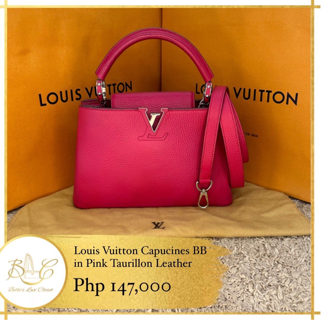 Louis Vuitton Capucines BB Black with Pink Taurillon - THE LUXURY