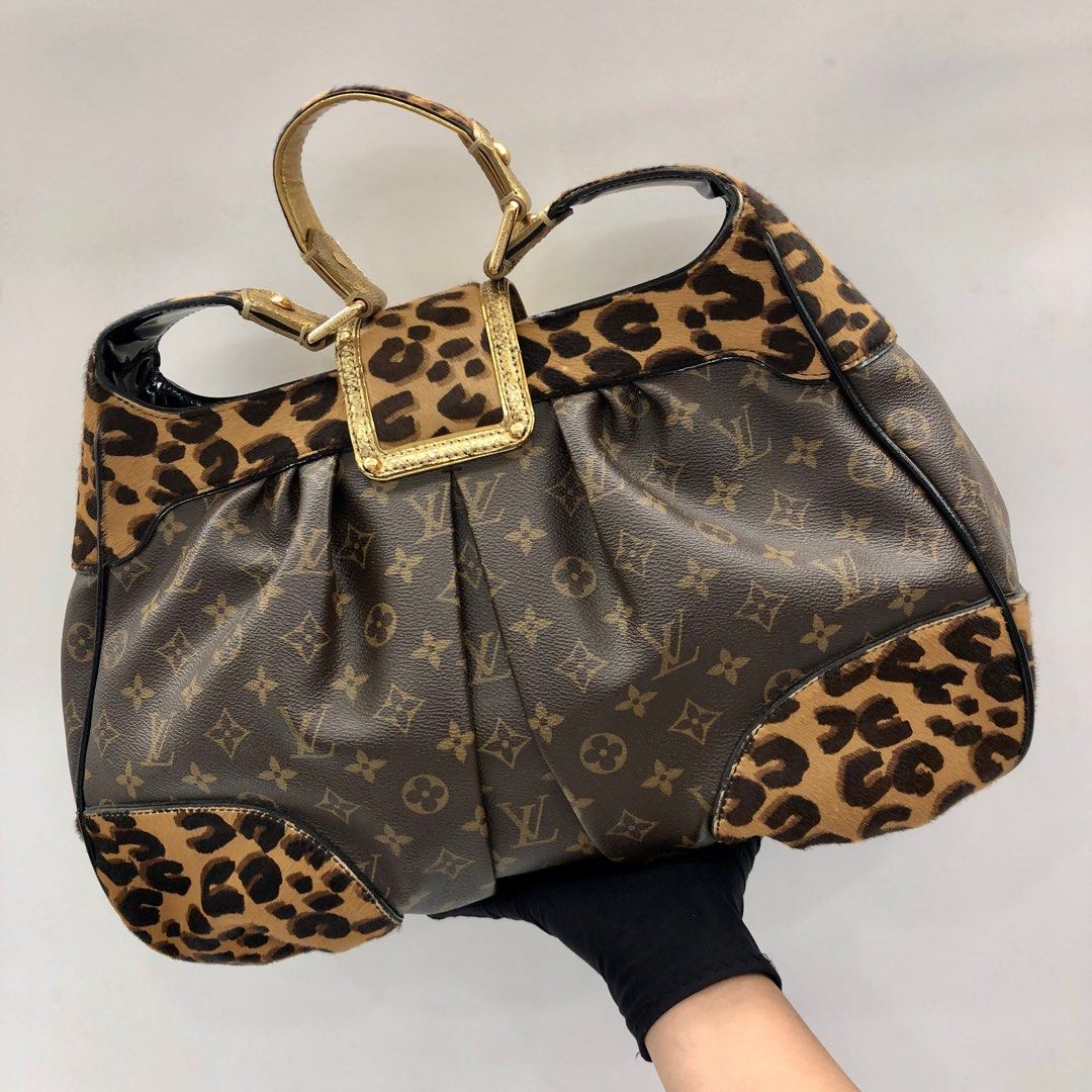 Louis Vuitton Limited Edition Monogram Canvas Leopard Polly Shoulder Bag, Louis  Vuitton Handbags
