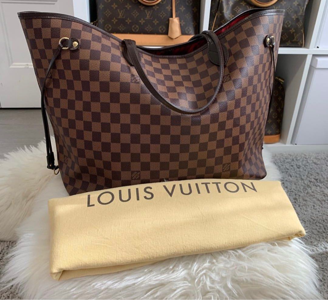Authentic Louis Vuitton Neverfull GM Damier Ebene LV bag, Luxury, Bags &  Wallets on Carousell