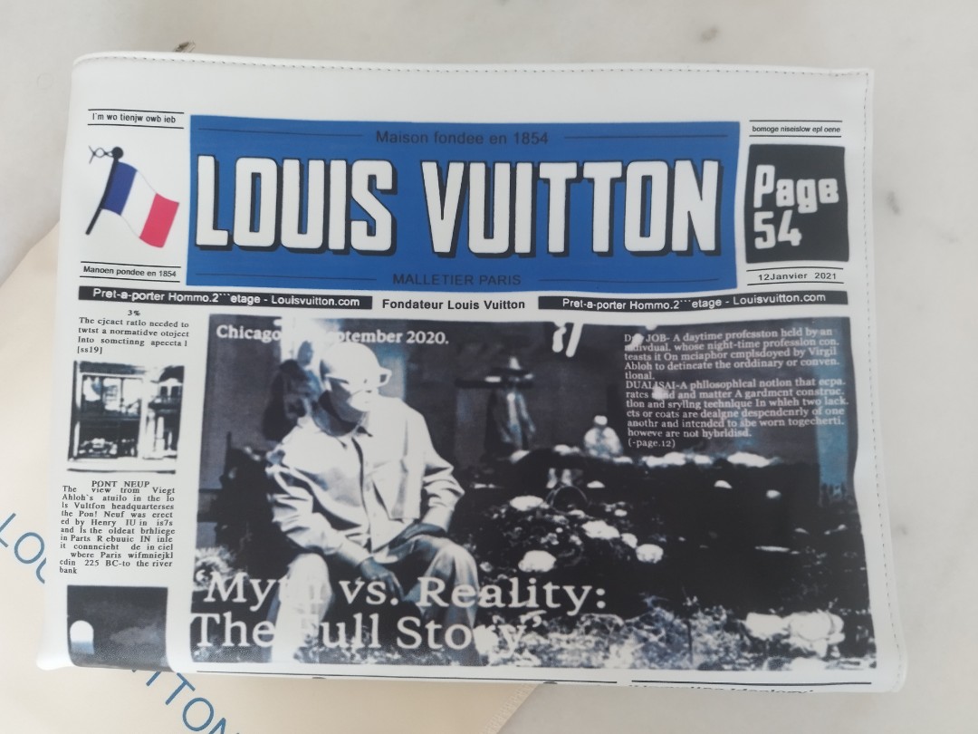 Louis Vuitton Newspaper Pouch White in Cowhide Leather with Silvertone  US