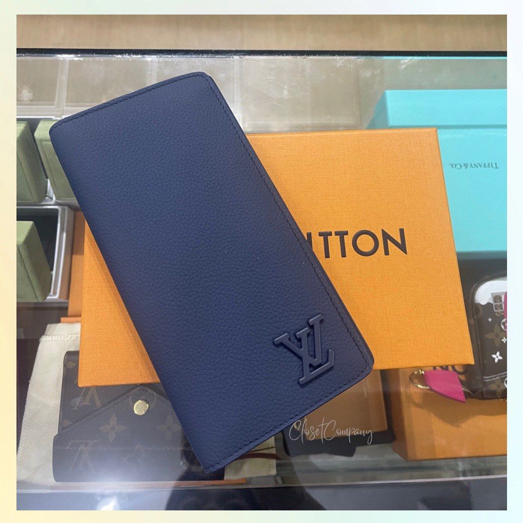 Louis Vuitton Portefeuille Brazza NM Aerogram Leather Marine M81810,  Luxury, Bags & Wallets on Carousell