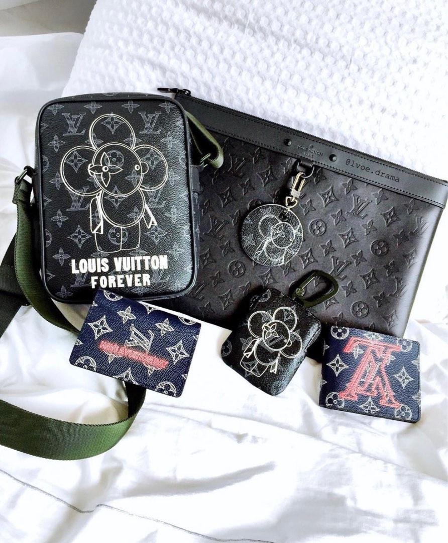 Louis Vuitton Danube Handbag Limited Edition Vivienne Monogram Eclipse PM  Black 669221