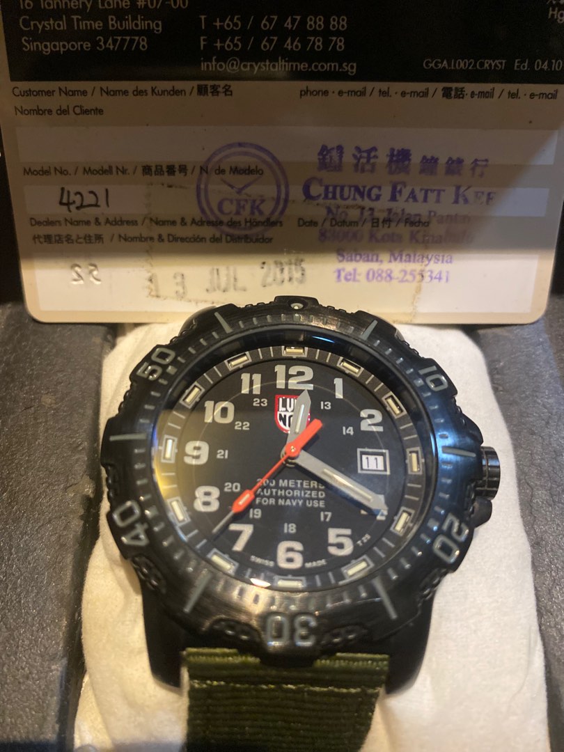 Luminox Navy Seal Model 4221 Mens Watch 45mm Military Dive