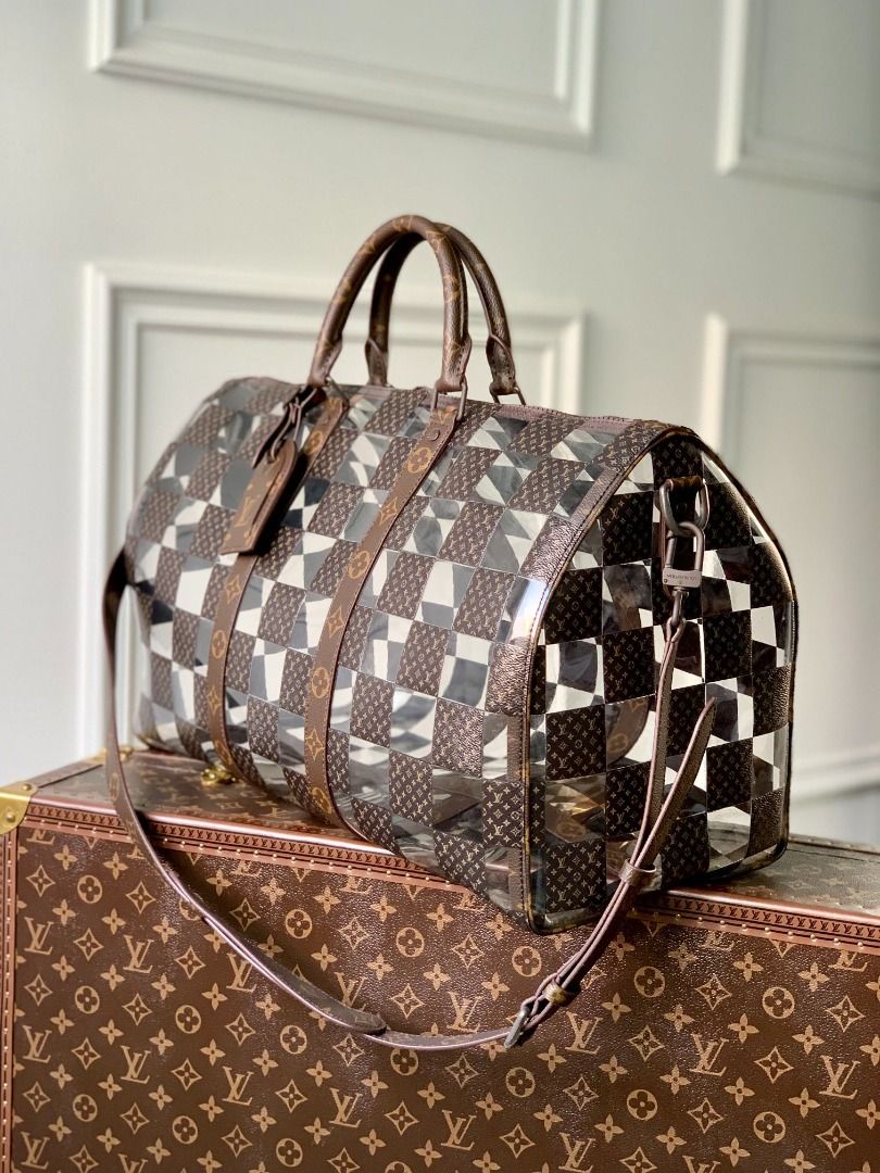 Louis Vuitton Damier Ebene Keepall Bandouliere 55 Duffle with Strap BNWT