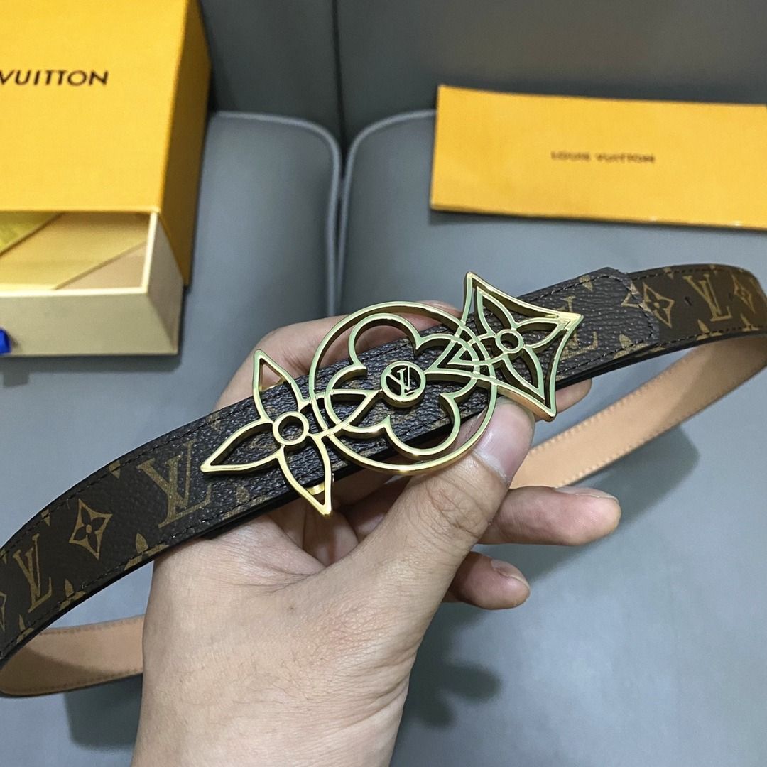 L V Tali Pinggang / Leather Belt With Original Box ( Ready Stock