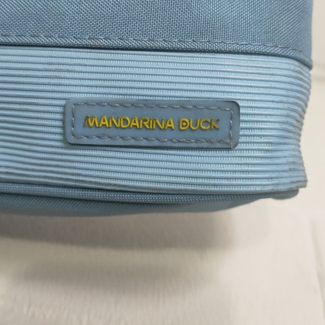 Mandarina Duck Small Travel Cosmetic Pencil Pouch Zipper Bag