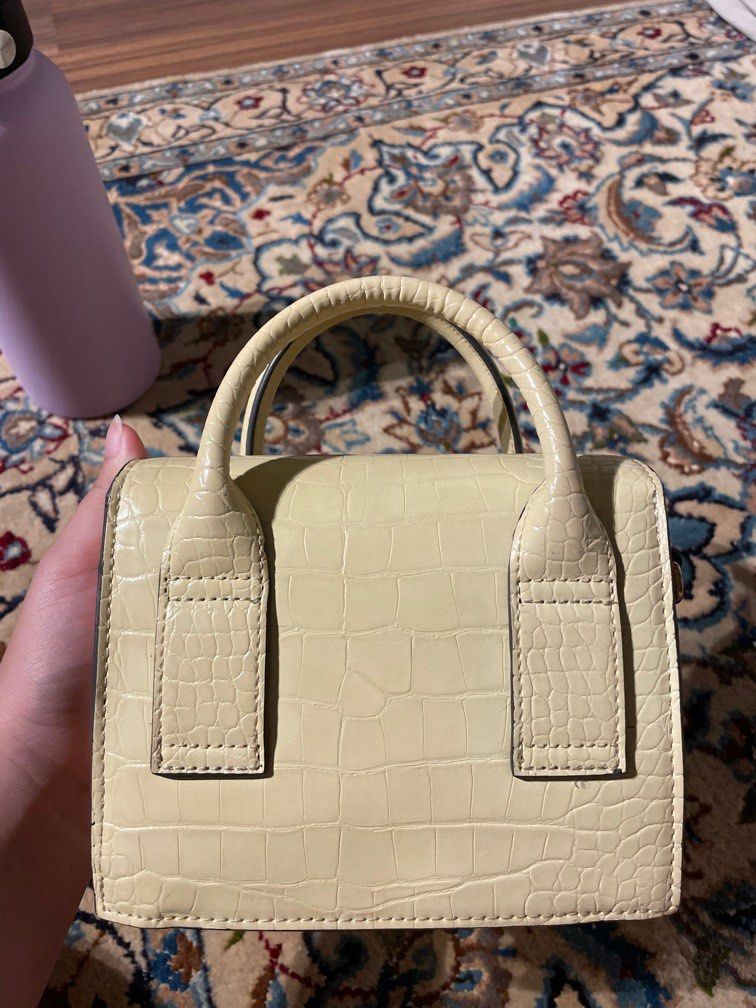 Croc effect mini bag mango deals