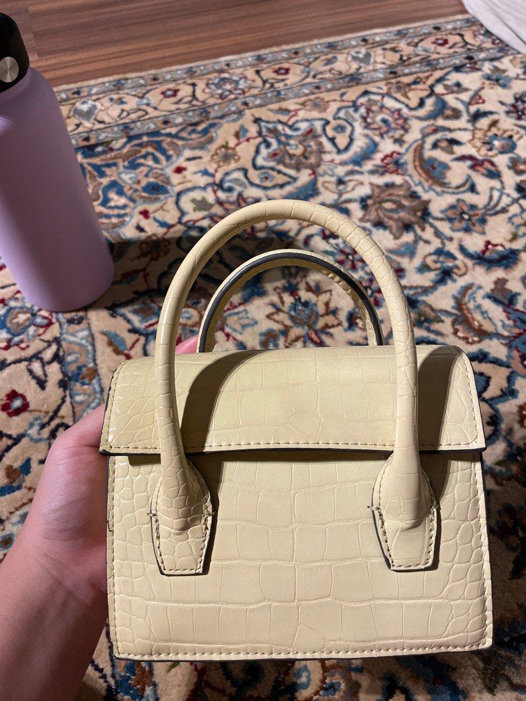 Croc effect mini bag mango deals