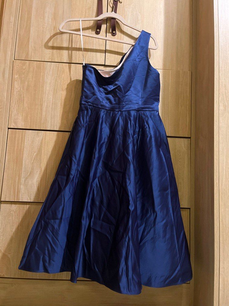 Marchesa notte royal blue ruffle gown clearance