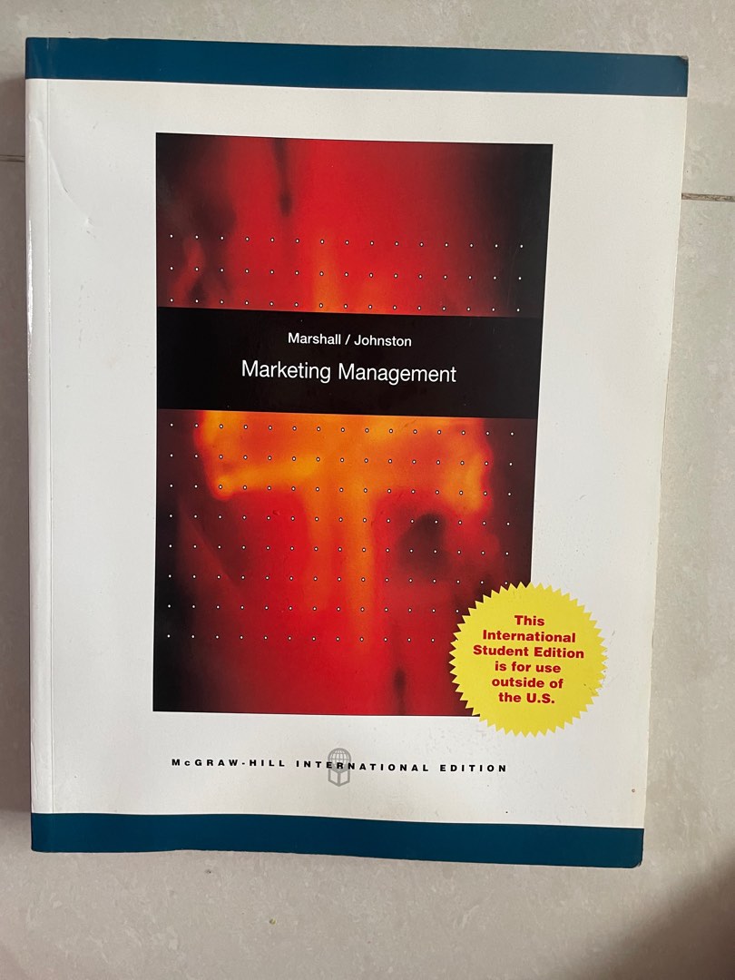 Marketing Management Marshall/Johnston, Hobbies & Toys, Books