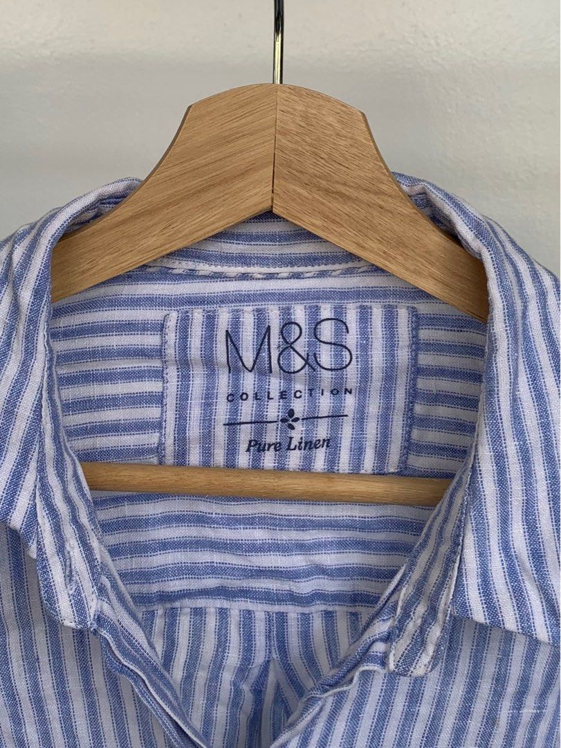 Marks and spencer blue and white striped online dress