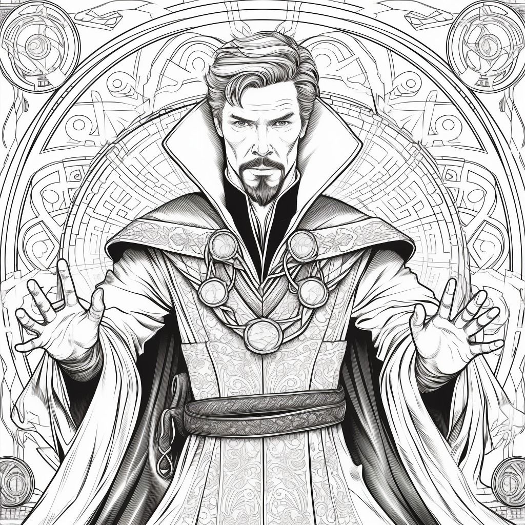 Marvel Avenger Doctor Strange Coloring Image For Kids, Hobbies & Toys, Books & Magazines
