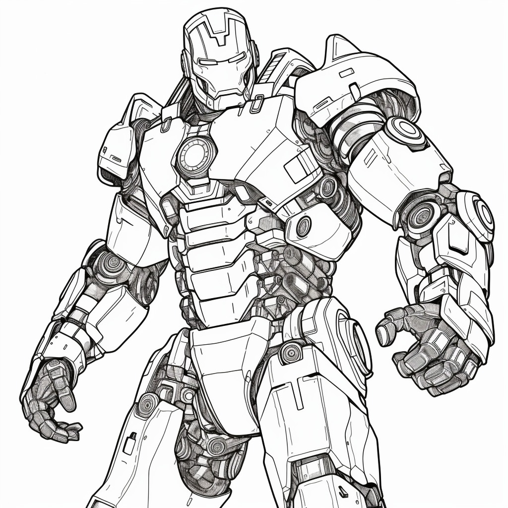 Marvel Avenger War Machine Coloring Image For Kids, Hobbies & Toys