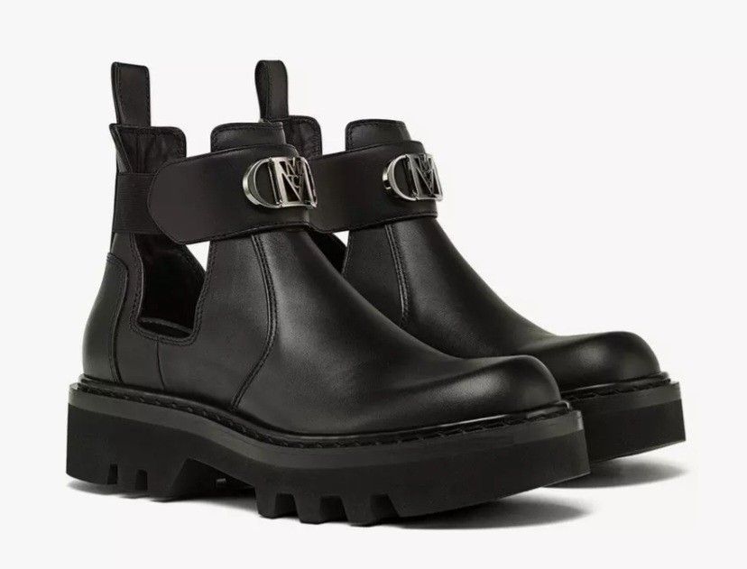 MCM Mode Travia Open Ankle Boots in Calf Leather Carousell