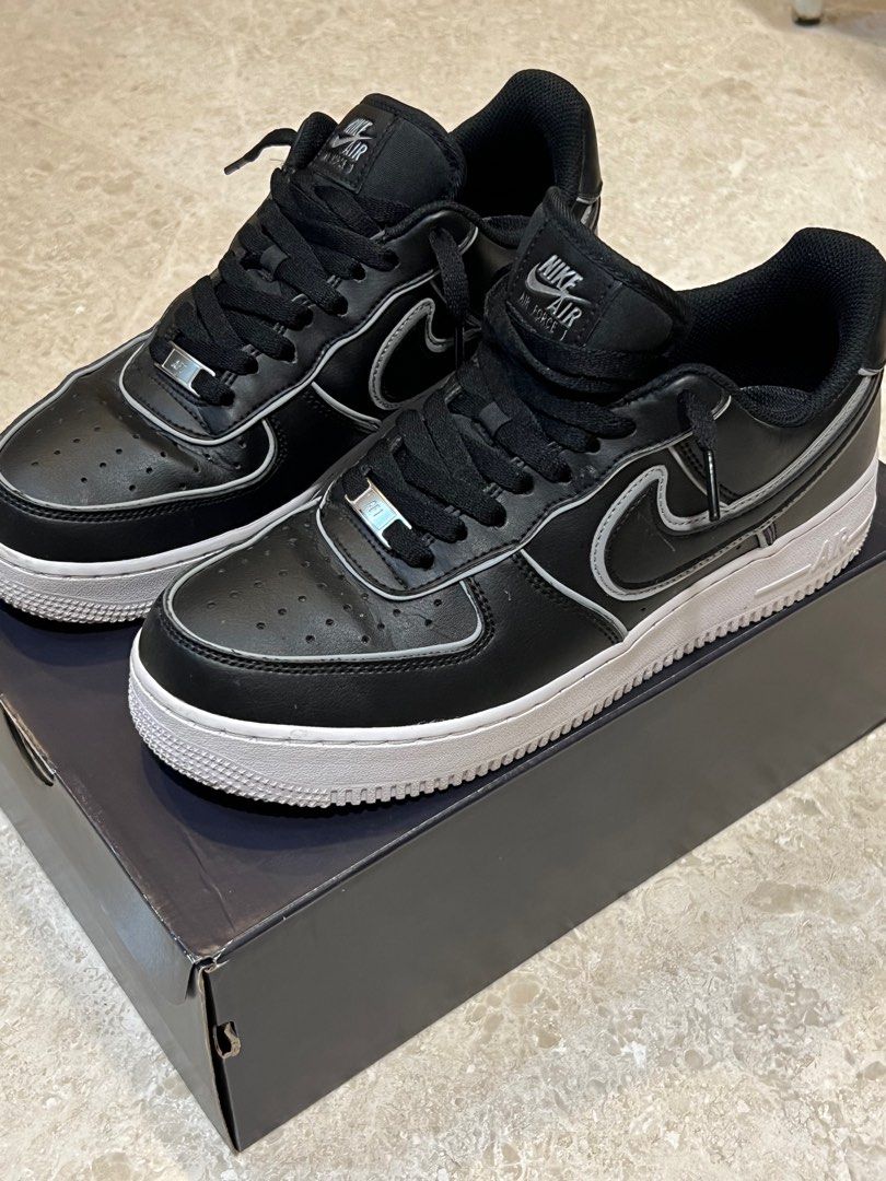 Nike Air Force One 82 Black, Men's Fashion, Footwear, Sneakers on Carousell