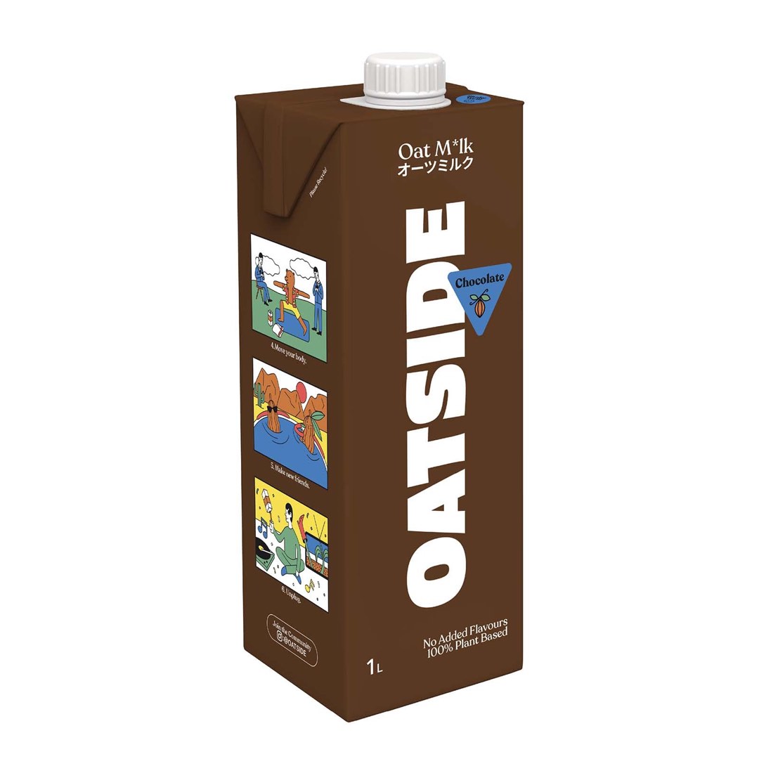 Oatside Chocolate Oatmilk 1 Litre Food Drinks Beverages On Carousell
