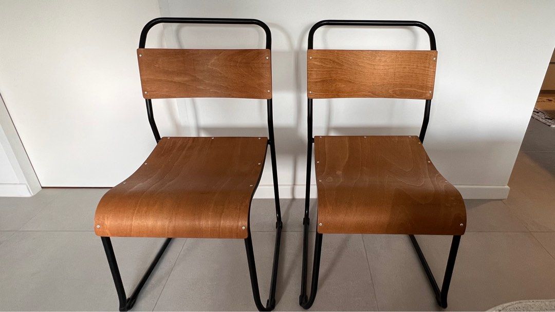 Old School Cafe Chairs, Furniture & Home Living, Furniture, Chairs on