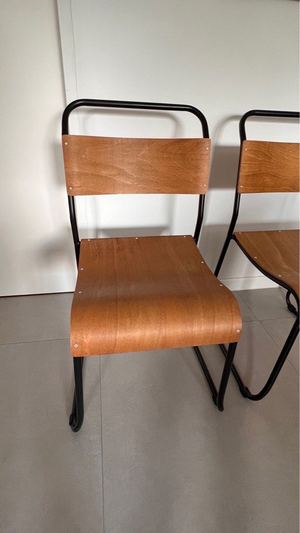 Old School Cafe Chairs, Furniture & Home Living, Furniture, Chairs on