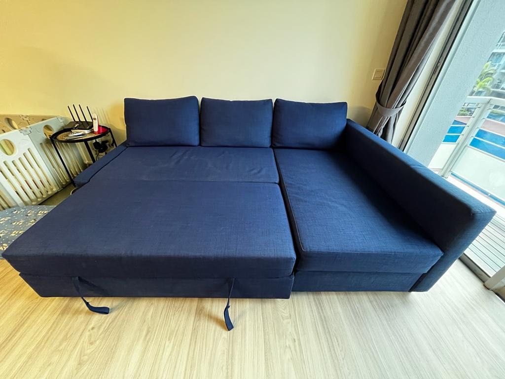 One year old IKEA storage sofa bed, Furniture & Home Living, Furniture