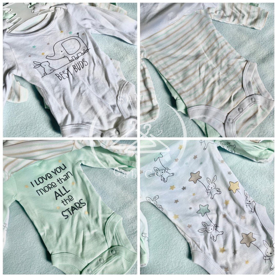‼️PROMO‼️ ORIGINAL Koala Baby 4Pack LongSleeve Bodysuit / Onesie for Newborn Boy / Girl BRAND