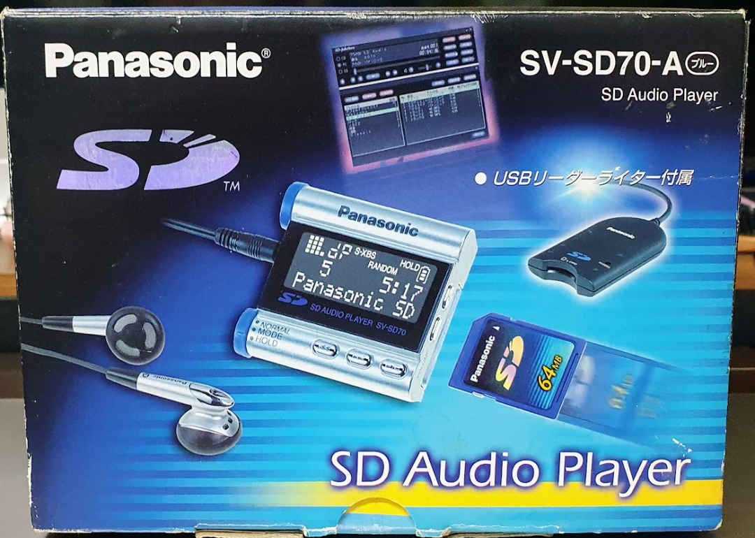 Panasonic 國際牌 手錶型迷你音樂播放器 SV-SD70 藍色錶帶款式 非無線連接