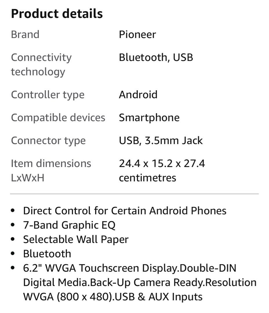 Pioneer DMH- G225BT, Car Accessories, Accessories on Carousell