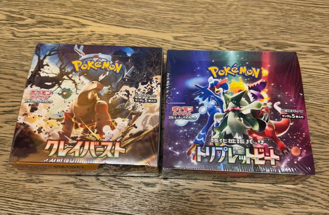Pokmon Booster Box Triple Beat + Clayburst, Hobbies & Toys, Toys & Games  on Carousell