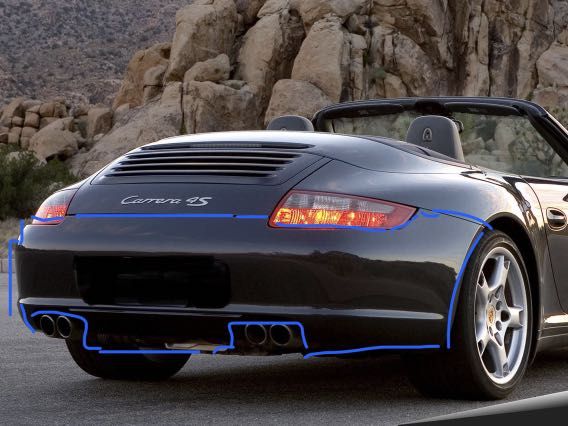 Porsche 997 Rear Bumper Carrera 4 & 4S Genuine, Car Accessories ...
