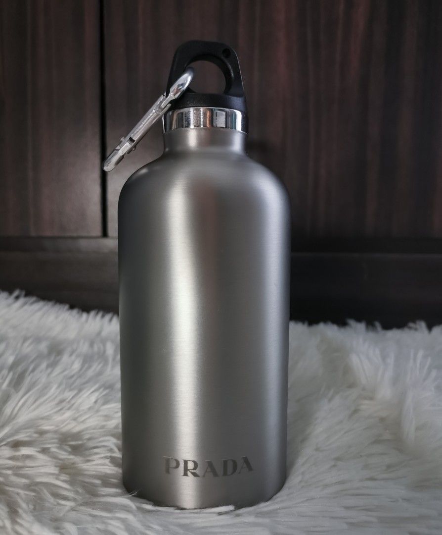 Stainless Steel Bottle in Silver - Prada