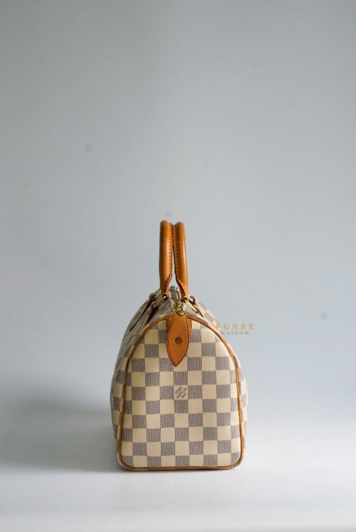 Купить Сумка Louis Vuitton N41374 Speedy Bandouliere 25 Tote Bag Damier  Azur Canvas White по отличной цене