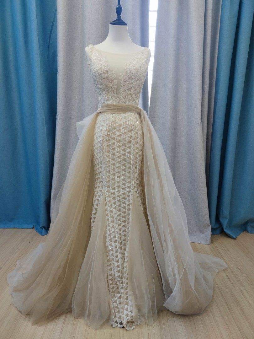 Premium Mermaid Gown with removable tails, Women's Fashion, Dresses & Sets, Evening Dresses ...