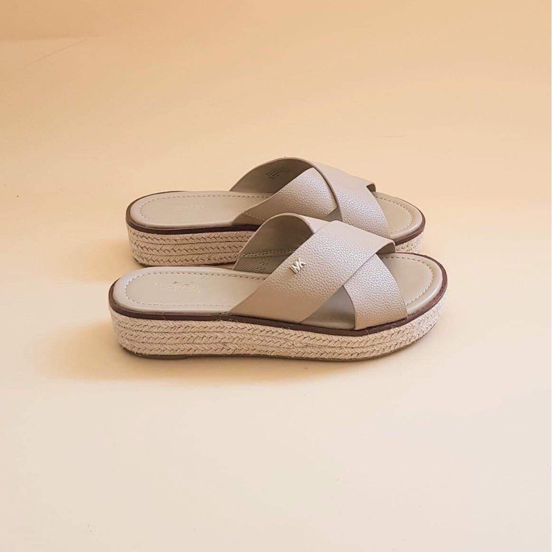 MICHAEL Michael Kors Womens Mk Platform Slide Sandals  Soft PinkFawn   Worldwide Delivery  Allsole