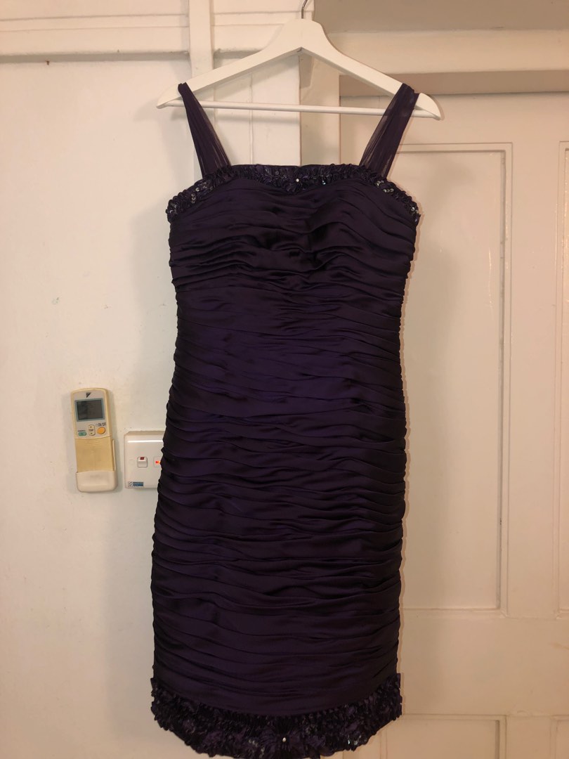Purple and black cocktail dress online