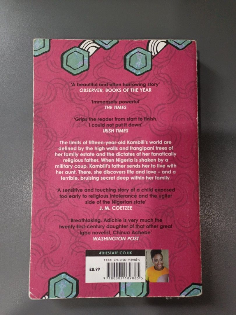 Purple Hibiscus by Chimamanda Ngozi Adichie, Hobbies & Toys, Books