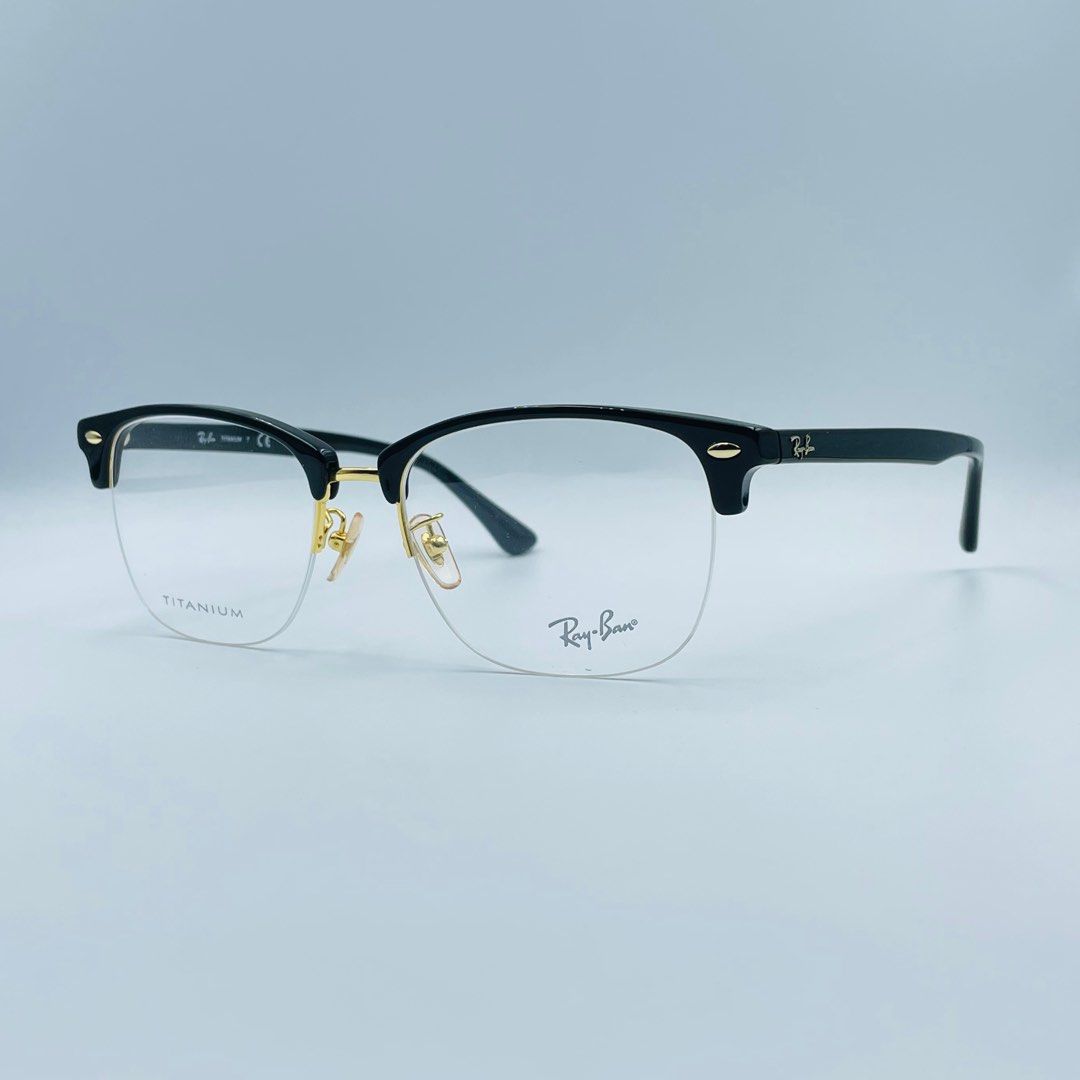 Ray Ban Clubmaster Titanium Black Gold 55 RX5357TD 5707