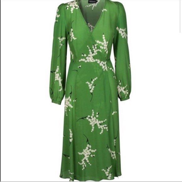 Realisation Par The Violette Summer Loving Midi Wrap Dress Size M Green