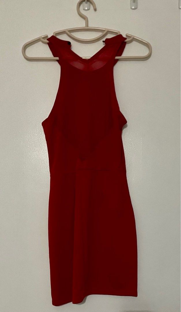 Red mesh back dress (Category: Dresses) located in Mandaluyong City. Submitted by thinkerbell3 (Listing ID 1236888740, Image 2). Description: Used once.