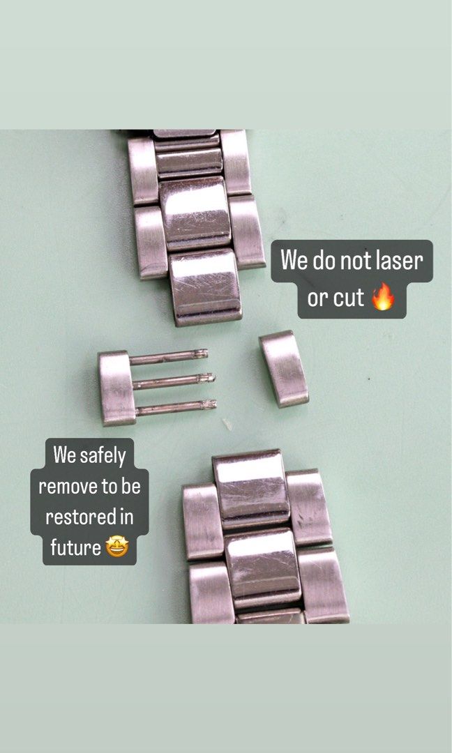 Rolex Permanent Link Removal Service for Oyster Bracelet