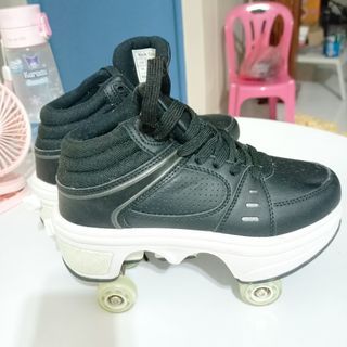 Kick Speed Roller Skate Shoes BLACK Edition MID  7LED  Kick Rollers