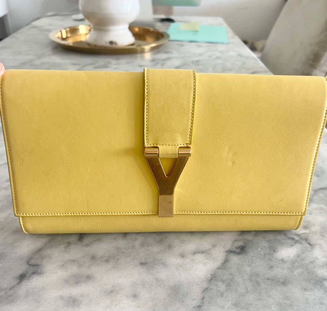 Yellow on sale ysl clutch