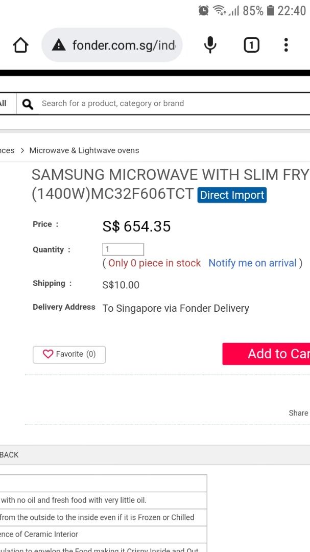 Samsung smart shop oven mc32f606tct