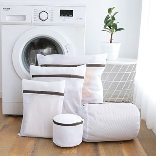 16x14cm Pink Wash Laundry Bag Clothes Bra Underwear Washing Net