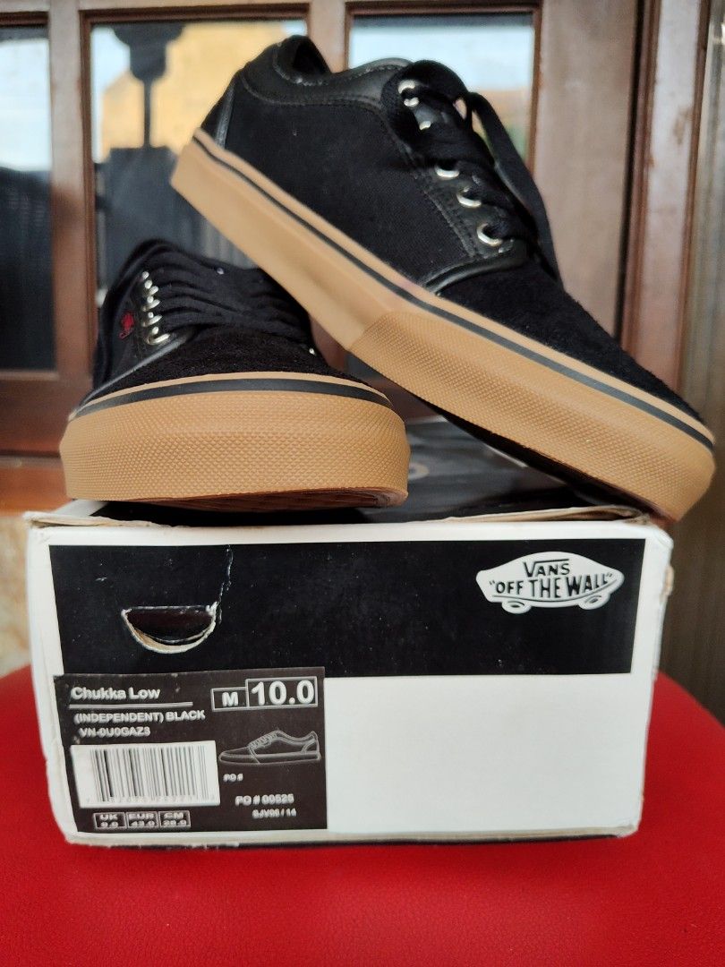 Sepatu Vans Chukka Low Independent Black Fesyen Pria Sepatu
