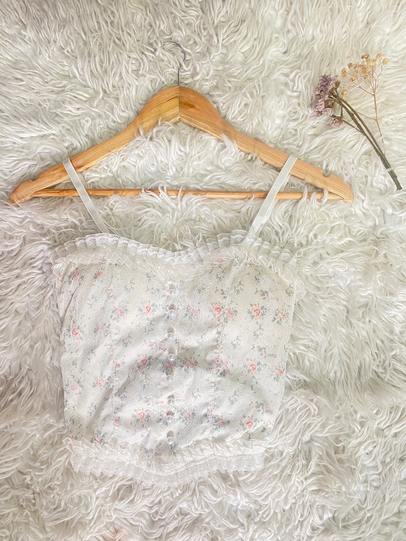 Shein Floral Corset Top on Carousell