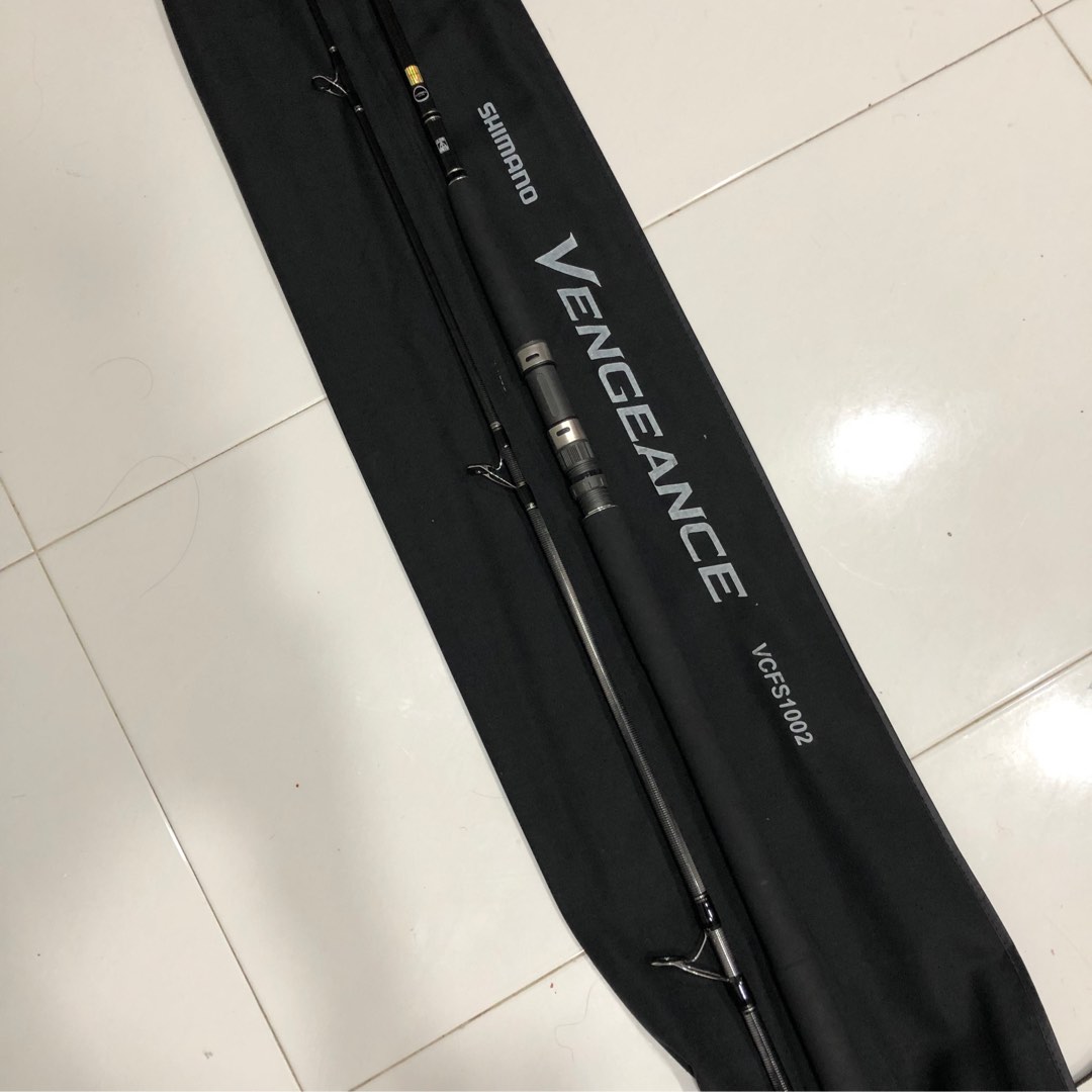 Shimano Vengeance Shoregame Spinning 10 feet Medium Action Rod. Lure