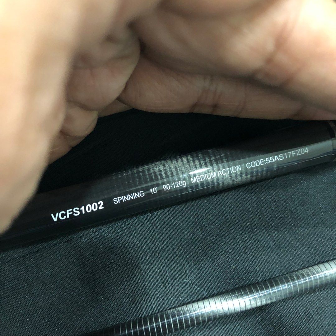 Shimano Vengeance Shoregame Spinning 10 feet Medium Action Rod. Lure