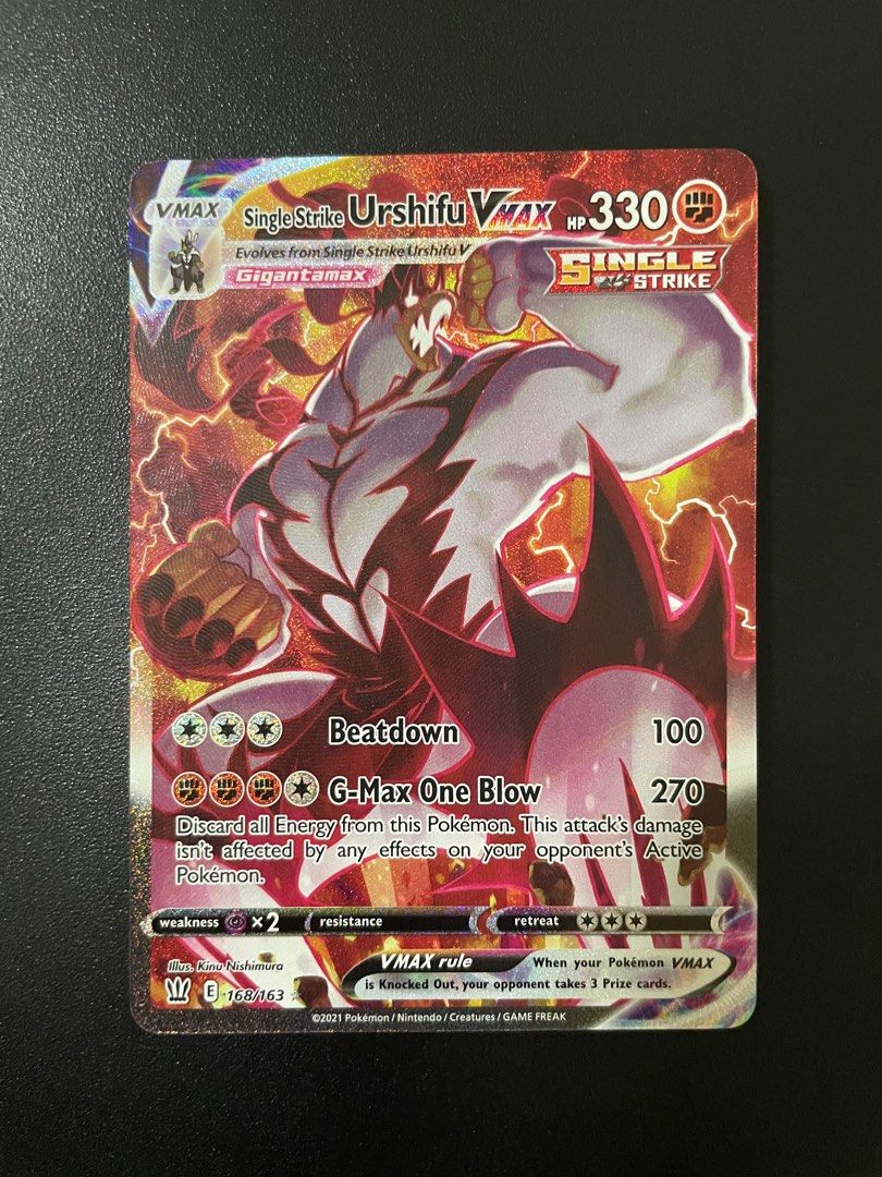 urshifu vmax pokemon card value Amazon.com: Single Strike Urshifu Vmax - TG29/TG30 - Brilliant Stars -  Trainer Gallery Pokemon Card
