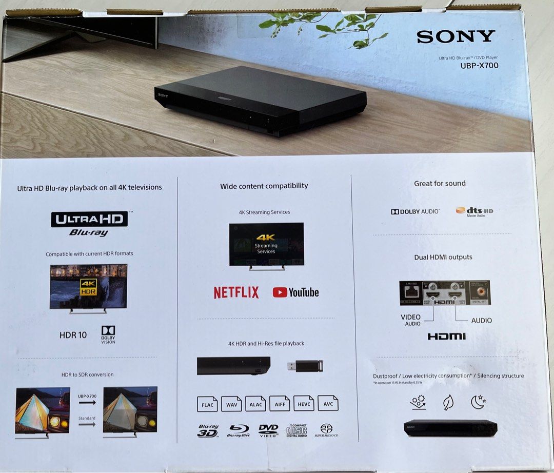 Sony Ultra HD Bluray / DVD Player UBPX700, TV & Home Appliances, TV